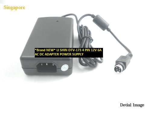 *Brand NEW* 12V 6A LI SHIN DTV-173 4 PIN AC DC ADAPTER POWER SUPPLY